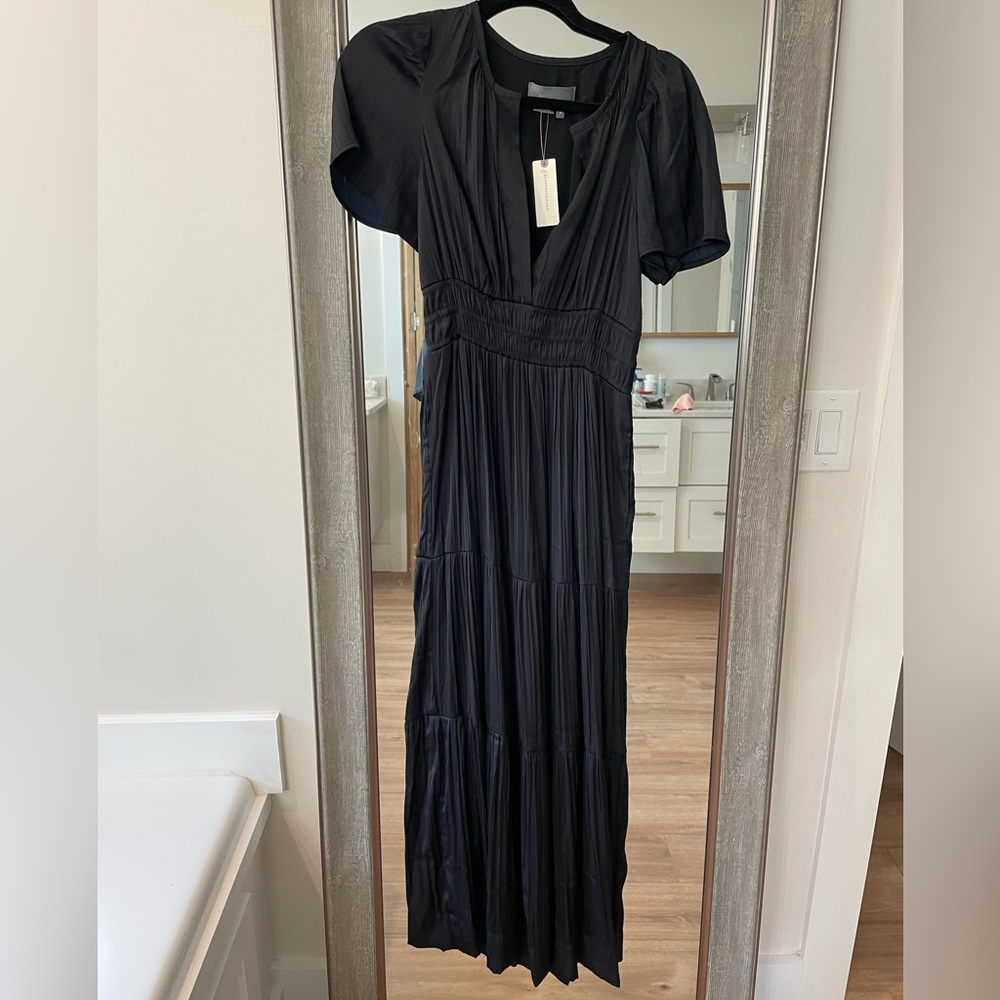 Anthropology silk maxi dress NWT